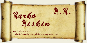 Marko Miskin vizit kartica